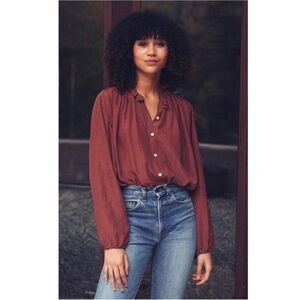 Mille Francesca Top in Canelle Brick Red XXS